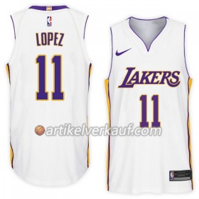NBA Los Angeles Lakers Trikot Brook Lopez 11 Nike 2017-18 Weiß Swingman - Herren